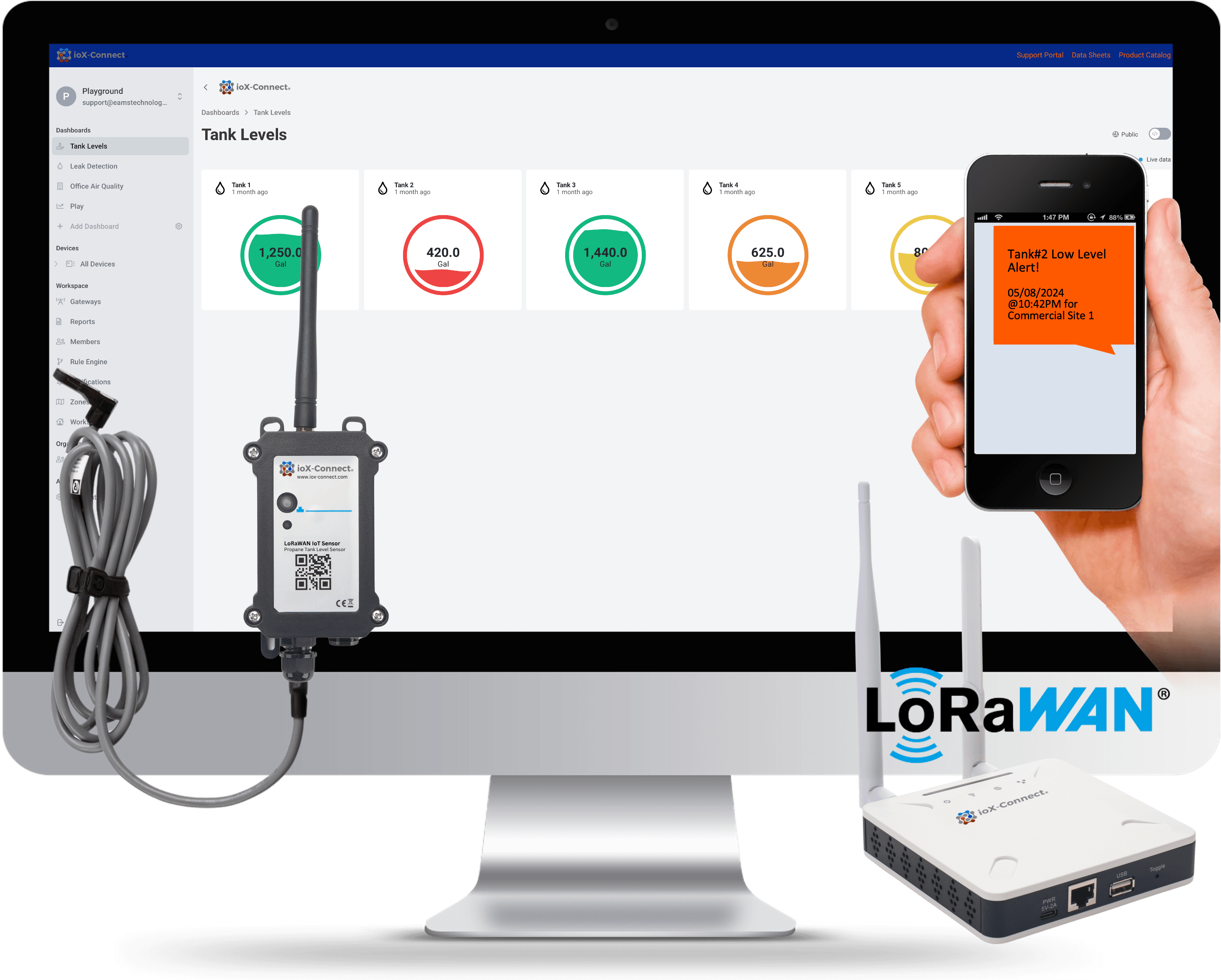 LoRaWAN Propane Tank Level Monitoring Solution